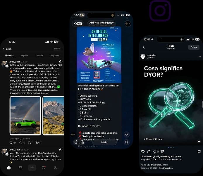 Creator examples on mobile screens